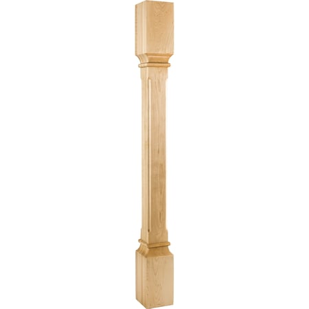 Hardware Resources 3-1/2" Wx3-1/2"Dx35-1/2"H Hard Maple Fluted Edge Post P38-3.5-HMP
